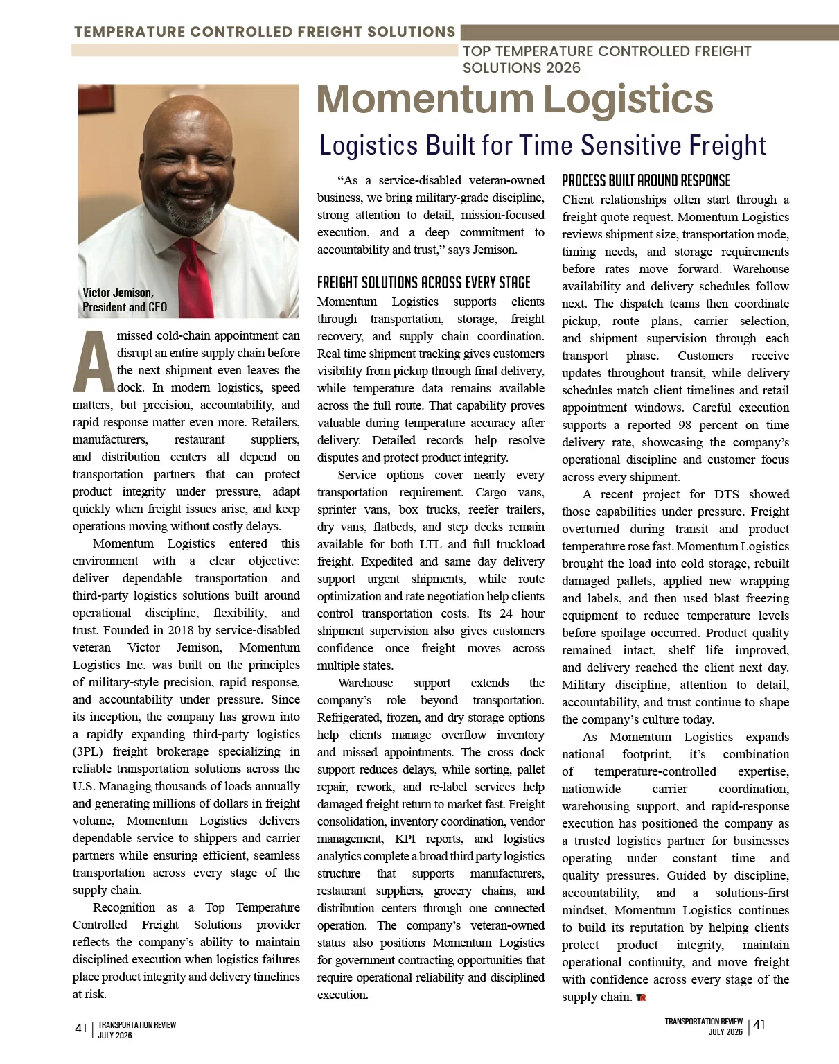  Temperature Controlled Transportation | Energy Business Review