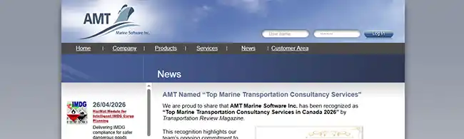 AMT Marine Software recognition